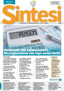 Copertina della Rivista Sintesi - Aprile 2022