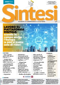Copertina della Rivista Sintesi - Gennaio 2022