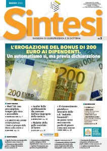Copertina della Rivista Sintesi - Maggio 2022