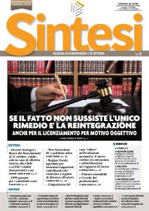 Copertina della Rivista Sintesi - Marzo 2021