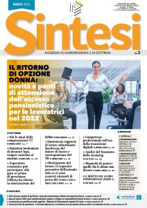 Copertina della Rivista Sintesi - Marzo 2022