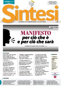 Copertina della Rivista Sintesi - Settembre 2022