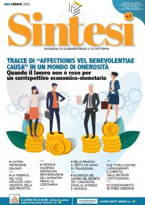 Copertina della Rivista Sintesi - Gennaio 2023