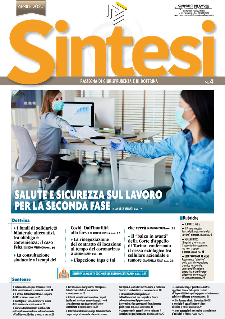 Rivista Sintesi Aprile 2020