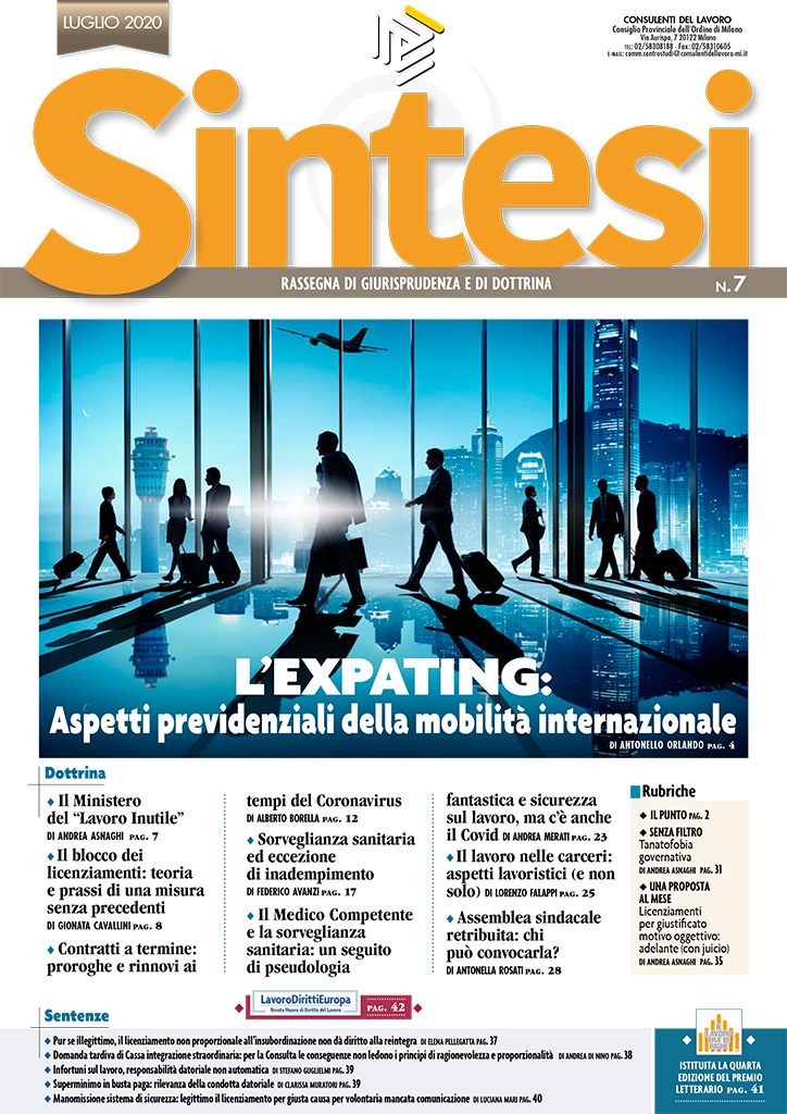 Rivista Sintesi Luglio 2020