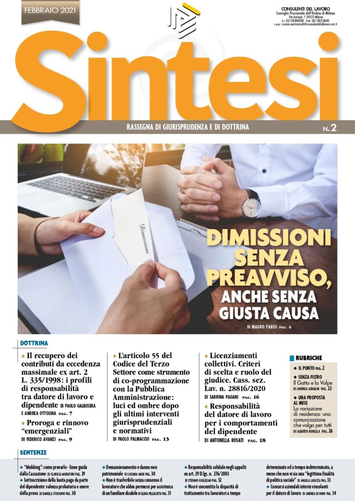 Copertina Sintesi 2018