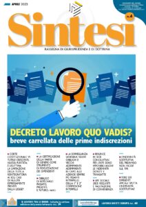 Copertina della Rivista Sintesi - Aprile 2023