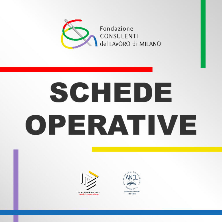 Schede Operative Centro Studi Fondazione Milano