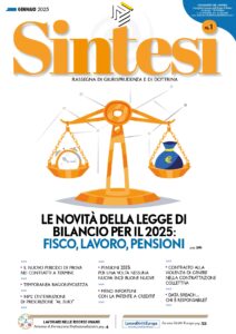 Copertina della Rivista Sintesi - Gennaio 2025