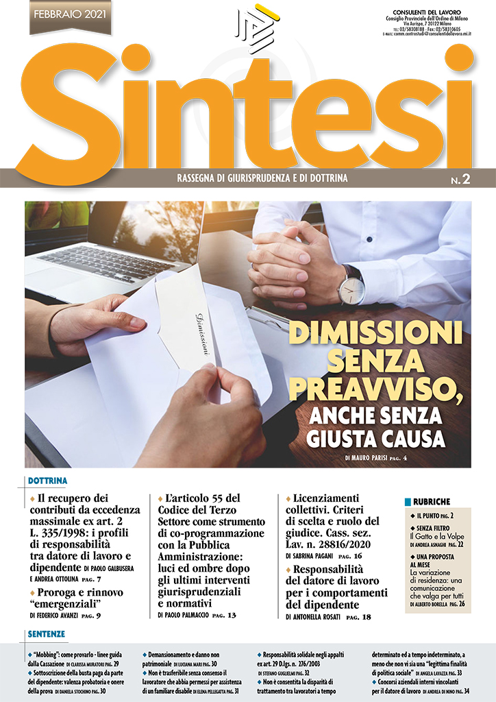 Sintesti Febbraio 2021