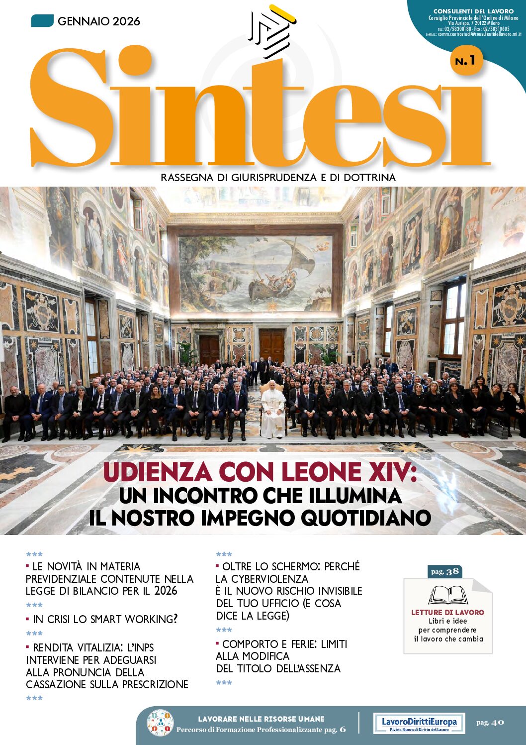 Copertina Rivista sintesi - Gennaio 2026