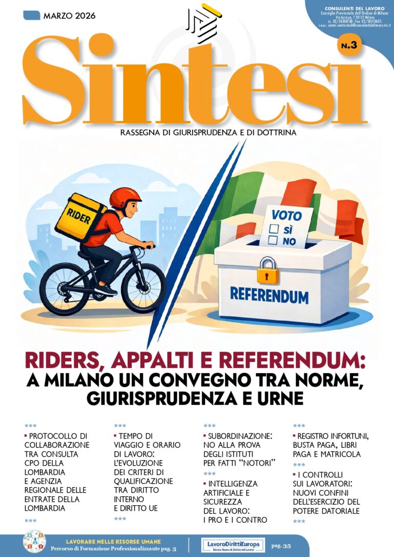 Copertina Rivista sintesi - Rivista Sintesi – Marzo 2026
