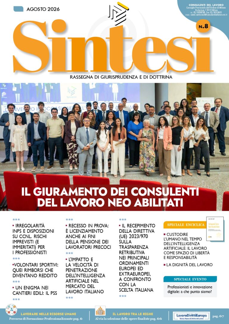 Copertina Rivista sintesi - Agosto 2026