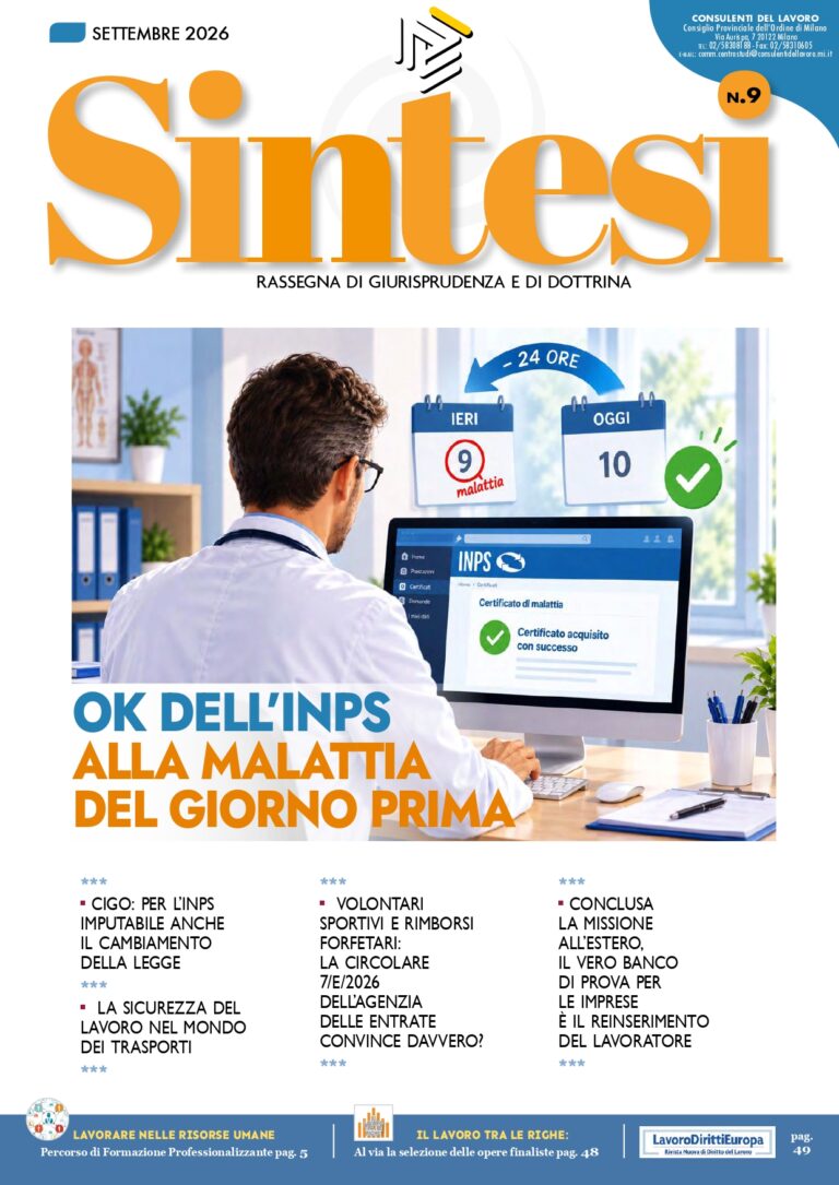 Copertina Rivista sintesi - Settembre 2026